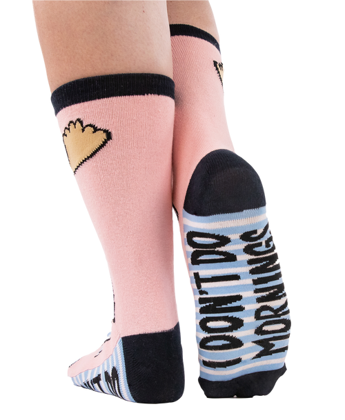 Lazy One Don't Do Mornings - Moose Crew Sock