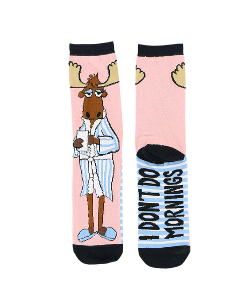 Lazy One Don't Do Mornings - Moose Crew Sock