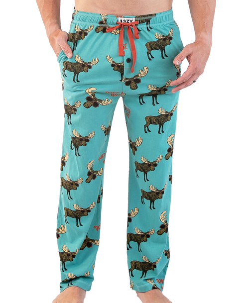 lazy one Don't Moose W Me Blue Men's PJ Pant