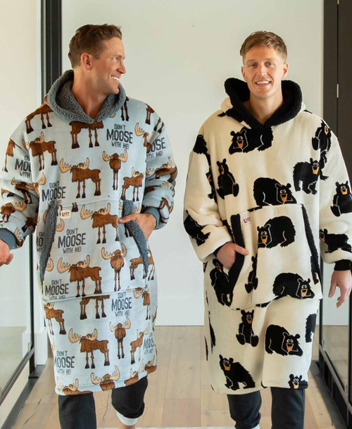 Lazy One Don't Moose With Me Blanket Hoodie