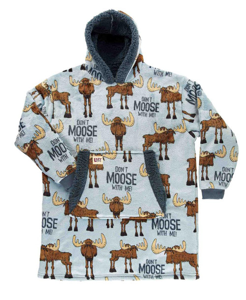 Lazy One Don't Moose With Me Kid Blanket Hoodie