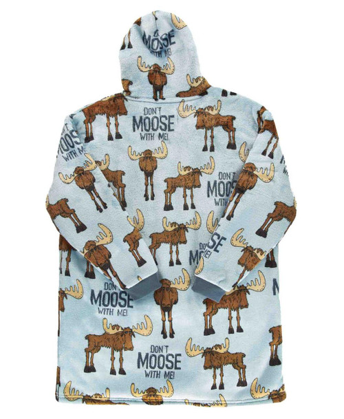 Lazy One Don't Moose With Me Kid Blanket Hoodie