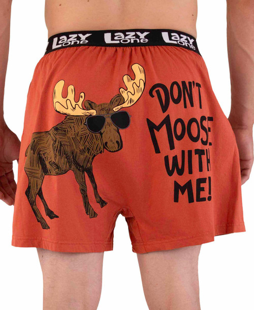 lazy one Don't Moose With Me Men's Funny Boxers