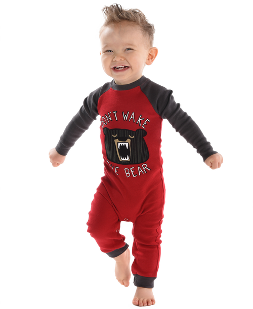 lazy one Don't Wake Bear | Infant Union Suit