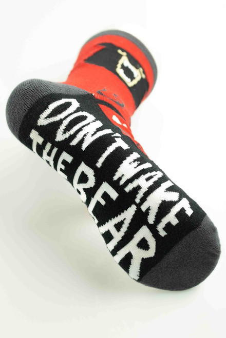 Lazy One Don't Wake The Bear Crew Sock