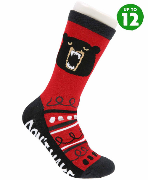 lazy one Don't Wake the Bear Crew Sock