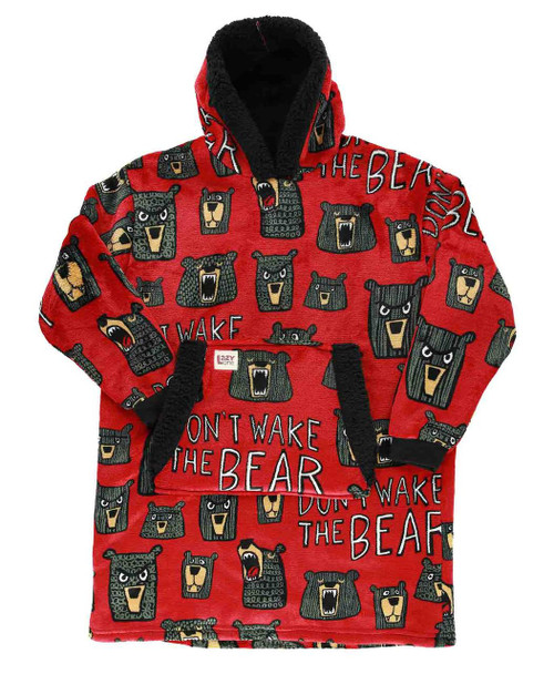 Lazy One Don't Wake The Bear Kid Blanket Hoodie