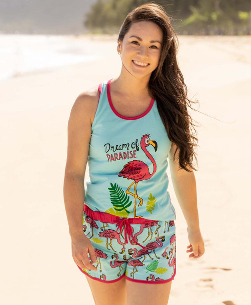 Lazy One Dream Of Paradise Women's Flamingo Shorts