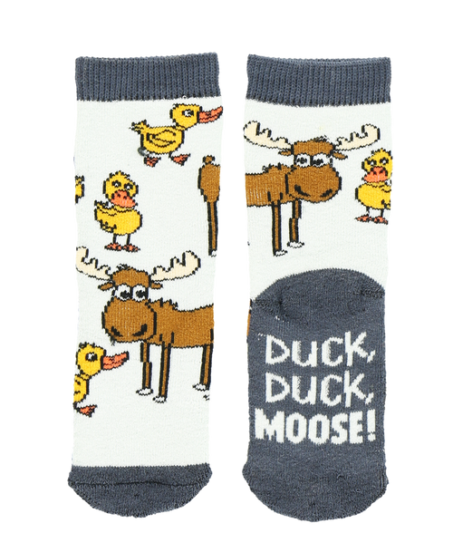 Lazy One Duck Duck Moose Blue Infant Sock