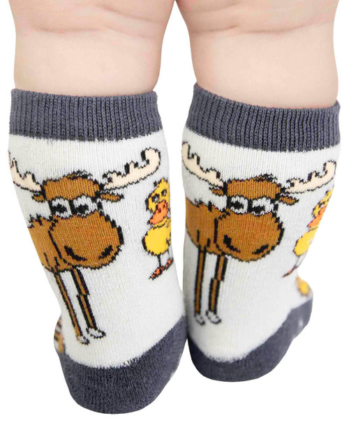 Lazy One Duck Duck Moose Blue Infant Sock