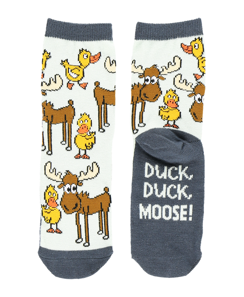 Lazy One Duck Duck Moose Blue Kid Sock