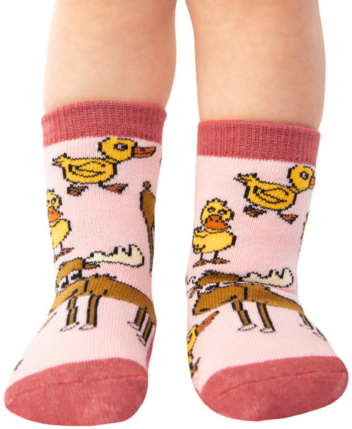 lazy one Duck Duck Moose Infant Sock Pink
