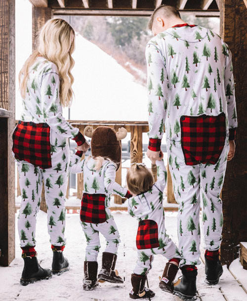 Lazy One Evergreen Plaid Adult Onesie Flapjack