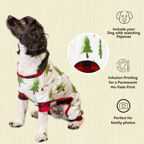 Lazy One Evergreen Plaid Dog Onesie Flapjack