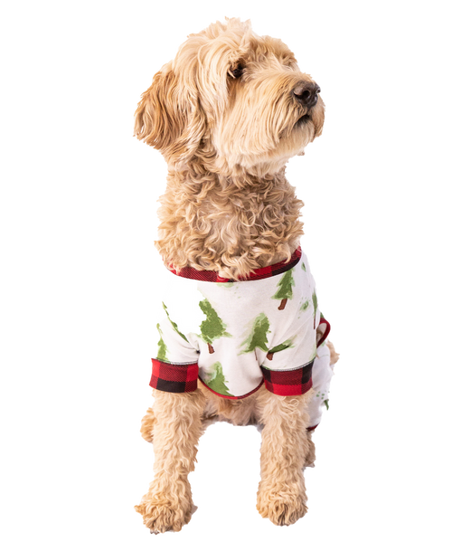Lazy One Evergreen Plaid Dog Onesie Flapjack