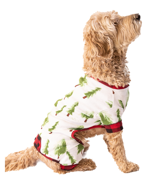 lazy one Evergreen Plaid Dog Onesie Flapjack