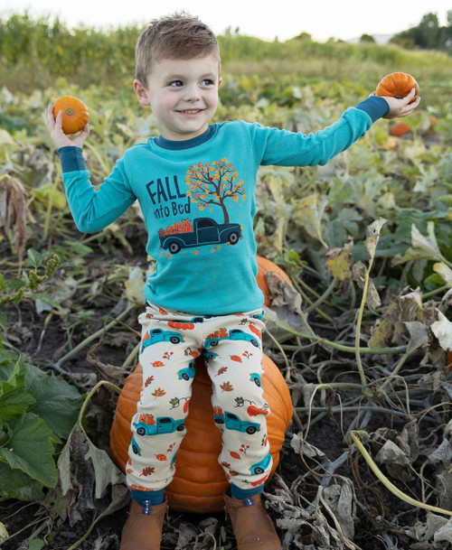 Lazy One Fall Into Bed Kid's Long Sleeve PJ