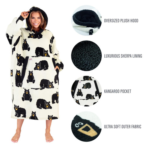 Lazy One Family Bear Blanket Hoodie