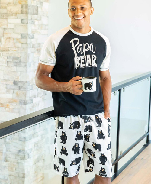 Lazy One Family Bear Men's Pajama Shorts