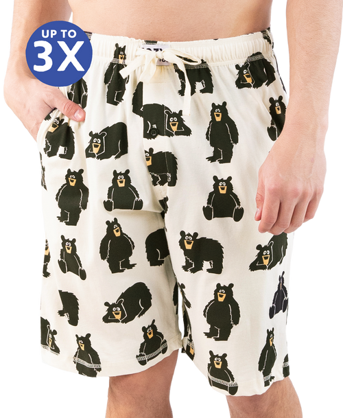 lazy one Family Bear Men's Pajama Shorts