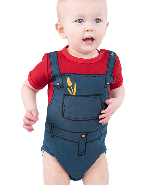 lazy one Farmer Infant Creeper Onesie