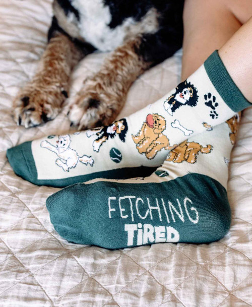 Lazy One Fetching Tired Crew Socks