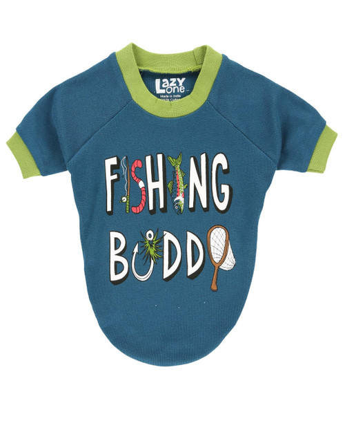 lazy one Fishing Buddy Dog Shirt