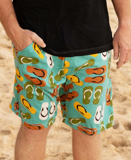 Lazy One Flip Flops Men's Pajama Shorts