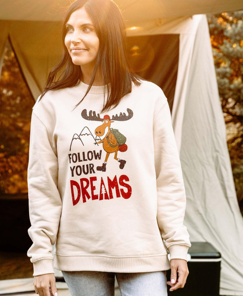 Lazy One Follow Your Dreams Moose Sweatshirt