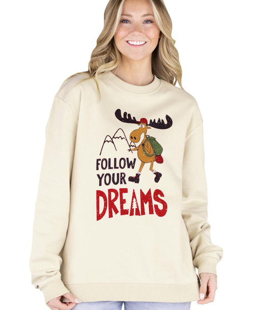 lazy one Follow Your Dreams Moose Sweatshirt
