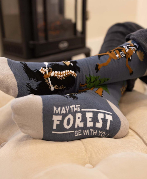 Lazy One Forest Be With You Crew Socks