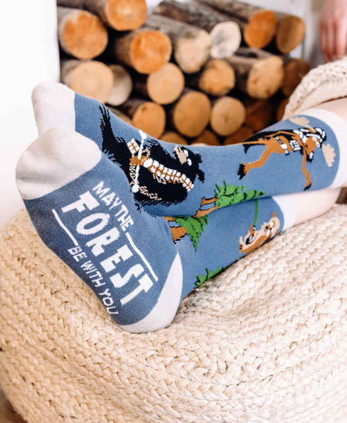 Lazy One Forest Be With You Crew Socks