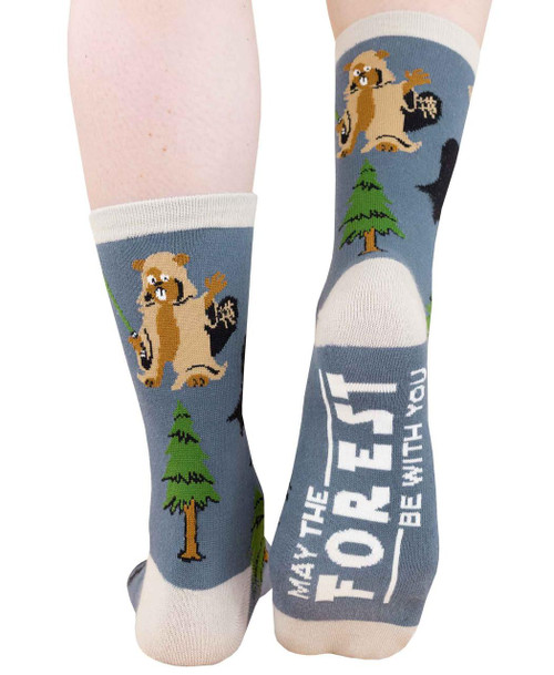 Lazy One Forest Be With You Crew Socks
