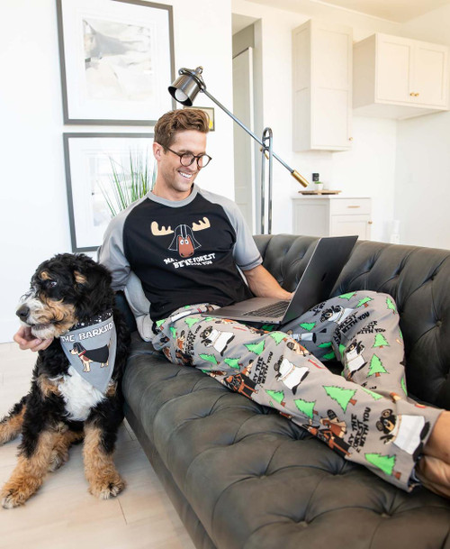 Lazy One Forest Be With You Men's Moose PJ Pants