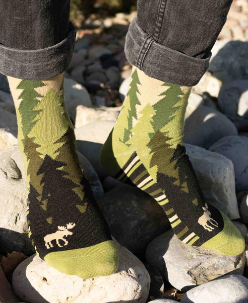 Lazy One Forest Crew Socks