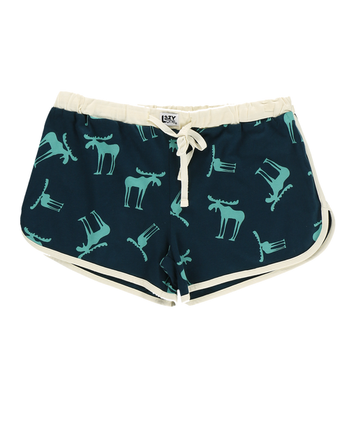 Lazy One Funky Moose Blue Women's Shorts