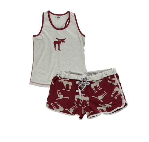 Lazy One Funky Moose Women's Tank & Short Set