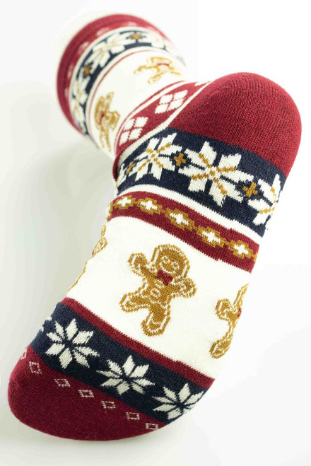 Lazy One Gingerbread Fair Isle Crew Sock