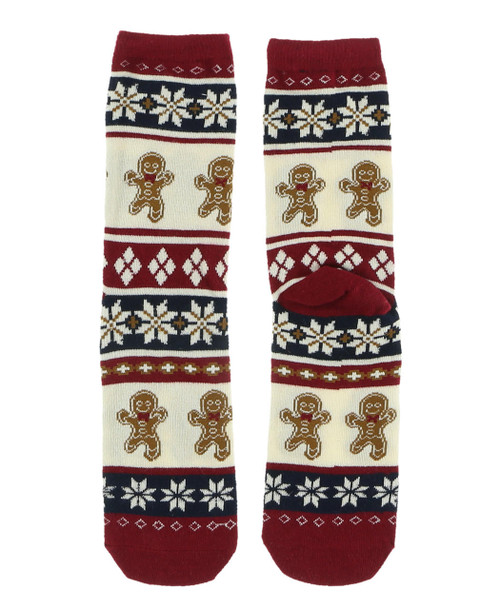 Lazy One Gingerbread Fair Isle Crew Sock