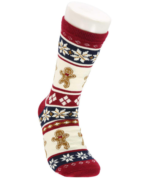 lazy one Gingerbread Fair Isle Crew Sock