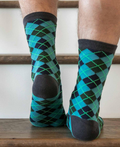 Lazy One Golf Argyle Crew Sock