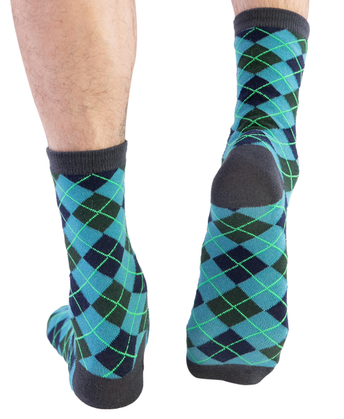 Lazy One Golf Argyle Crew Sock
