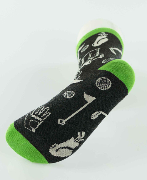 Lazy One Golfers Grey Crew Sock