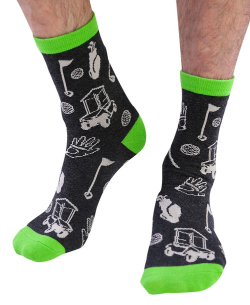 Lazy One Golfers Grey Crew Sock