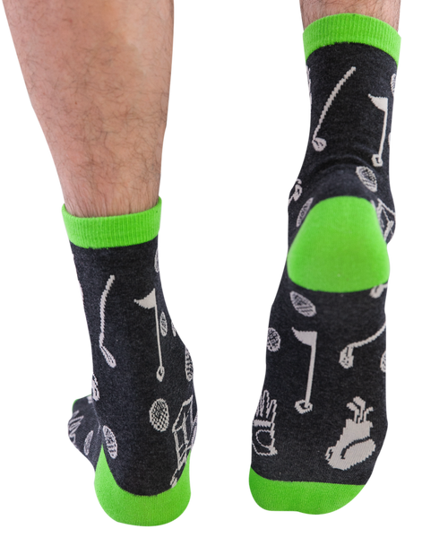 Lazy One Golfers Grey Crew Sock