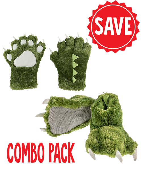 lazy one Green Dino Kid and Adult Combo Pack