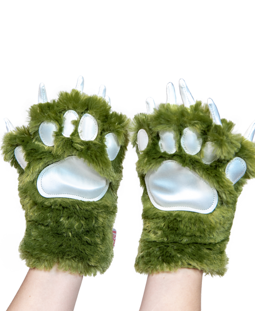 lazy one Green Dino Kid and Adult Paw Mitt