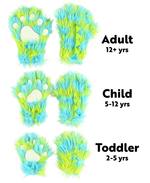 Lazy One Green Monster Kid And Adult Paw Mitt