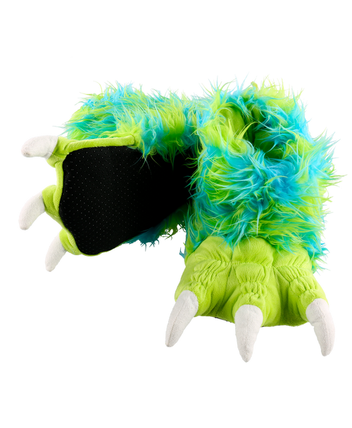 Lazy One Green Monster Kid And Adult Paw Slipper