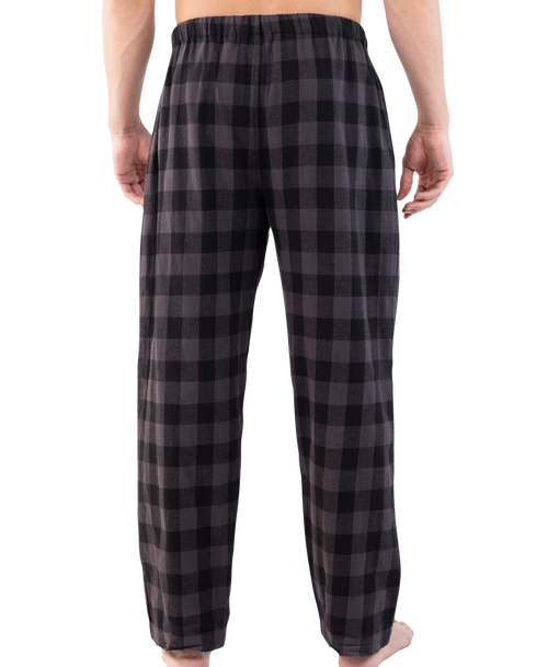 Lazy One Grey Plaid Men's Flannel PJ Pant